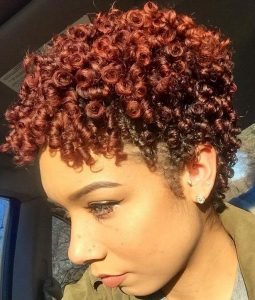 short curly brown hair