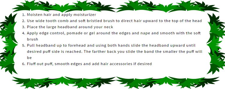 Afro puff up on natural hair techniques