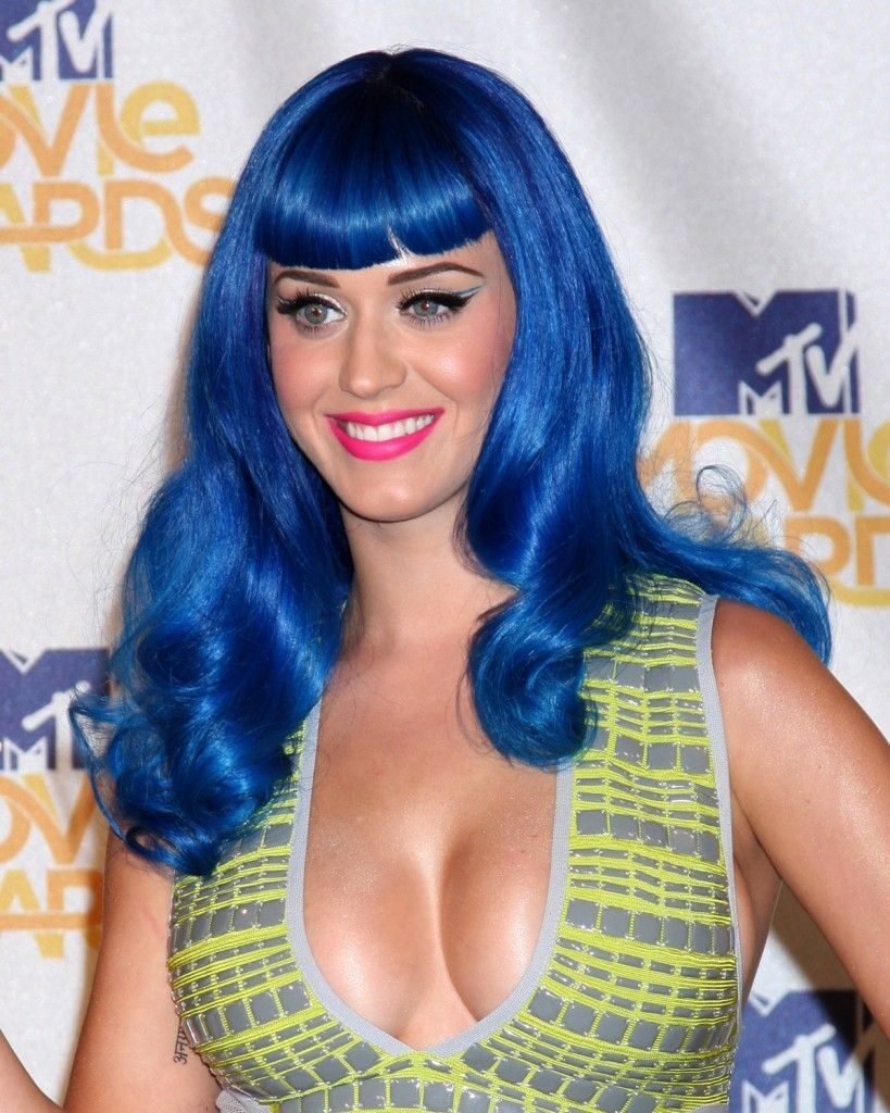 Long Blue Hair Bangs