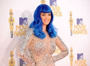 Long Blue Hair Bangs