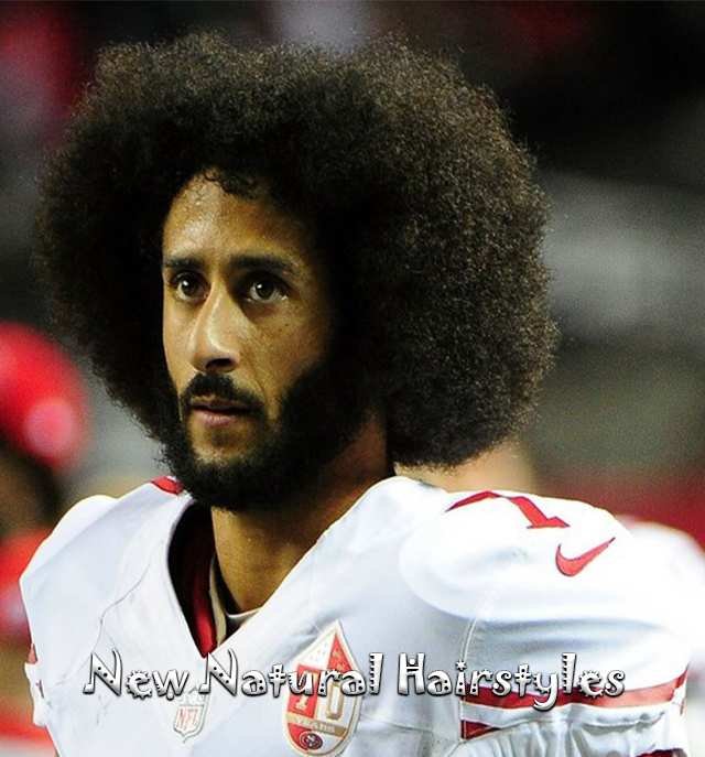 American Footballer Colin Kaepernick Afro Hairstyles