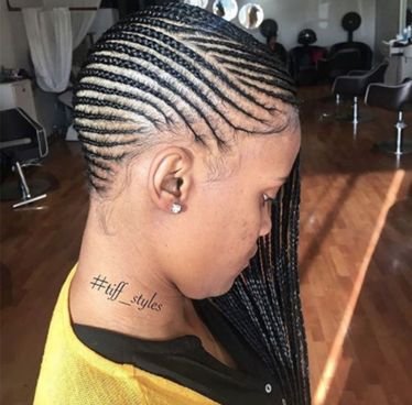 Fade in braids for long hair