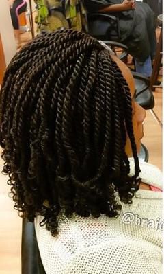 Individual Braids with Curly Ends  New Natural Hairstyles