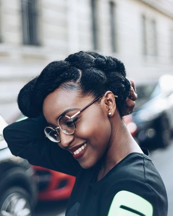 Black Hair Bun for Natural Hair