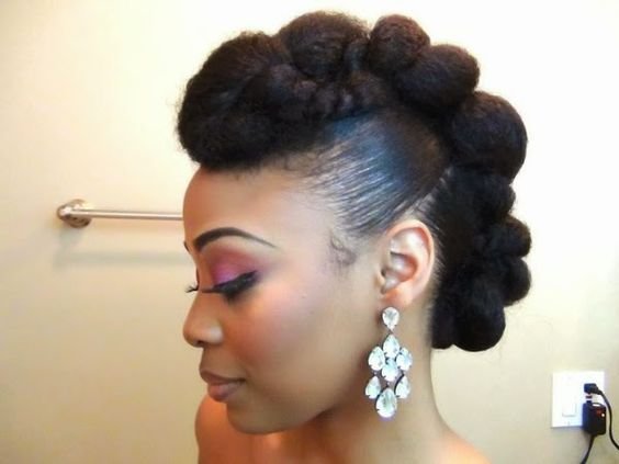 Bridal Bun For Long Natural Hair