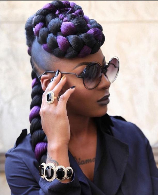 Trendy Braid with Black Purple Mix