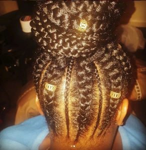 Braids with Golden Beads