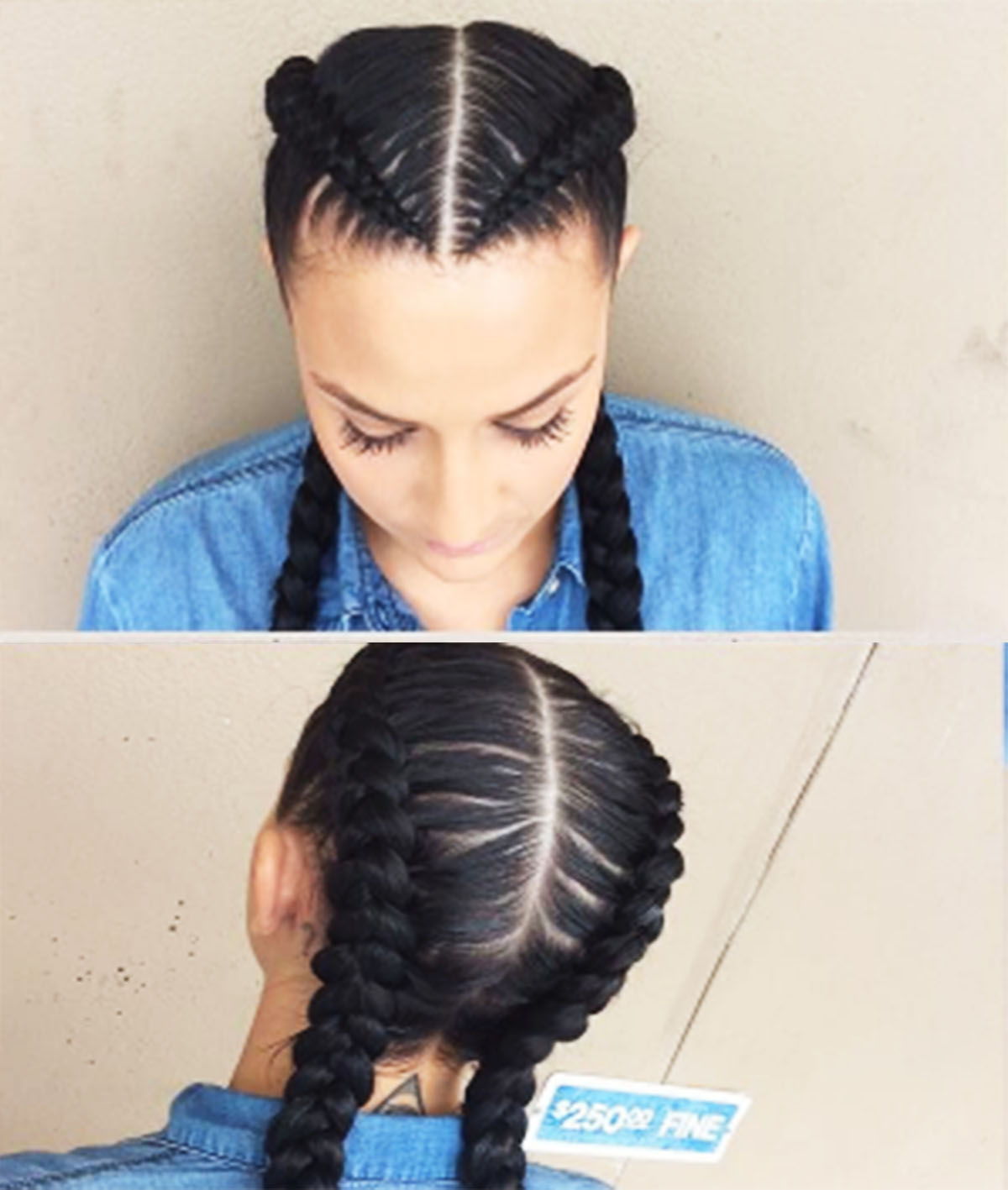 2 Goddess Braids To The Side New Natural Hairstyles