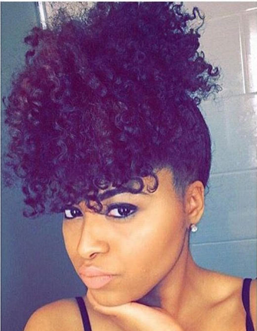 Faux Bun and Curly Bang Ideas for Natural Hair  New 