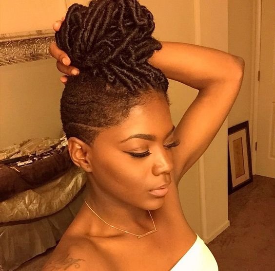 Shoulder Length Feed In Braid Dreadlocks