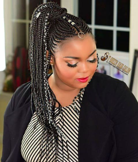 Bo braids Ponytail Hair setup