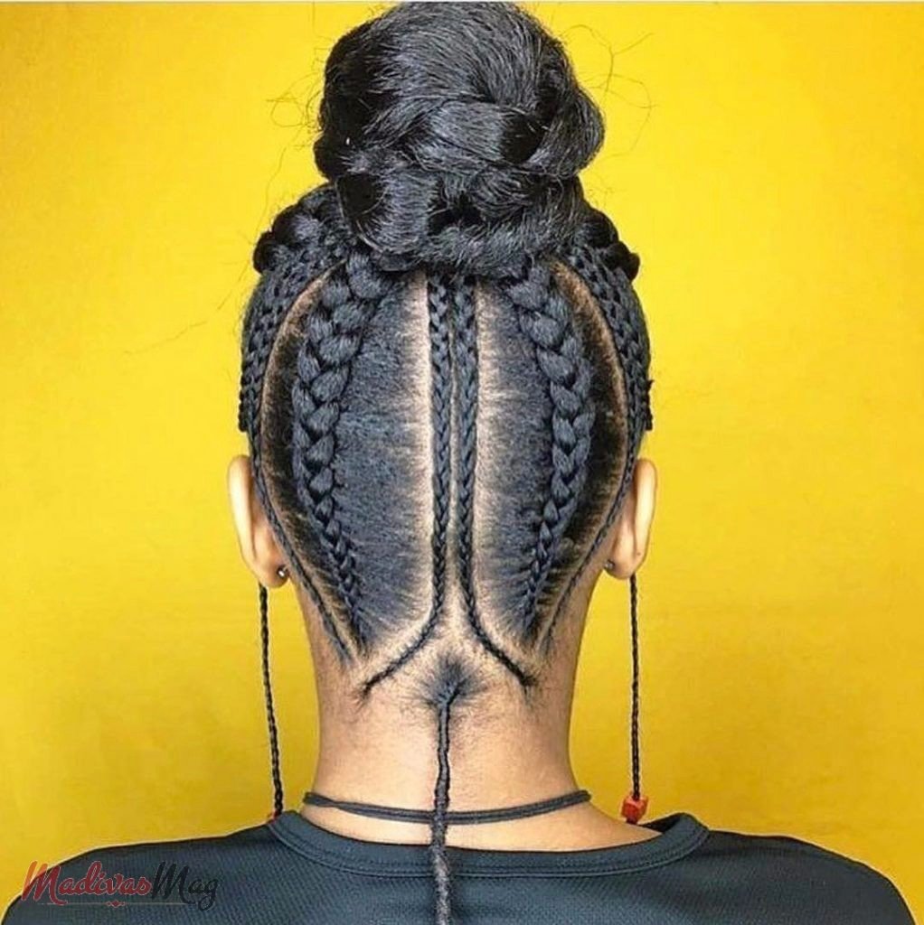 Row Braids Knot Hairstyle
