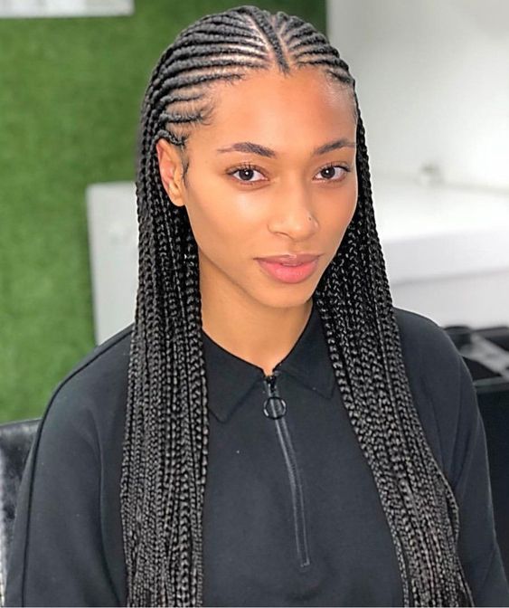 Fulani braids for oval face