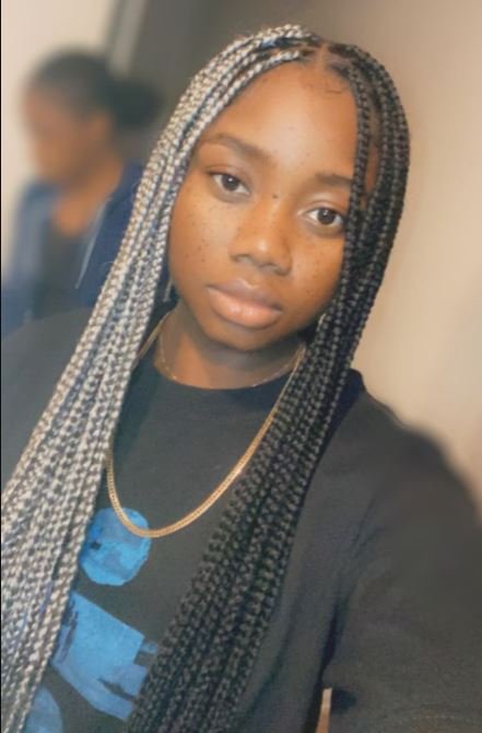 Grey Mixed Braids Hairstyle
