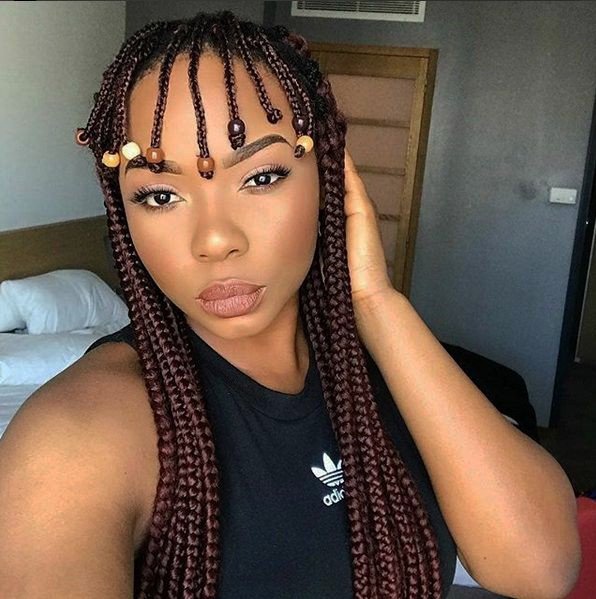 Faux-bang Style In Frontal Layered braids
