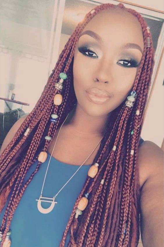 Long Braids with Beads