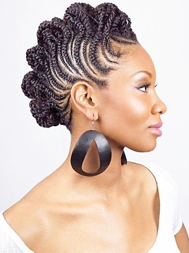 Side COrnrows for sjhort hair