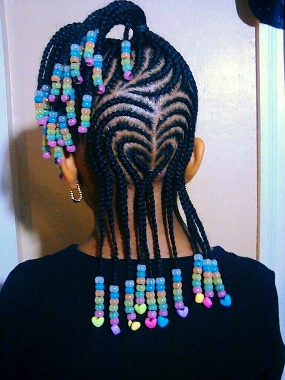 Cornrows Braid with Beads