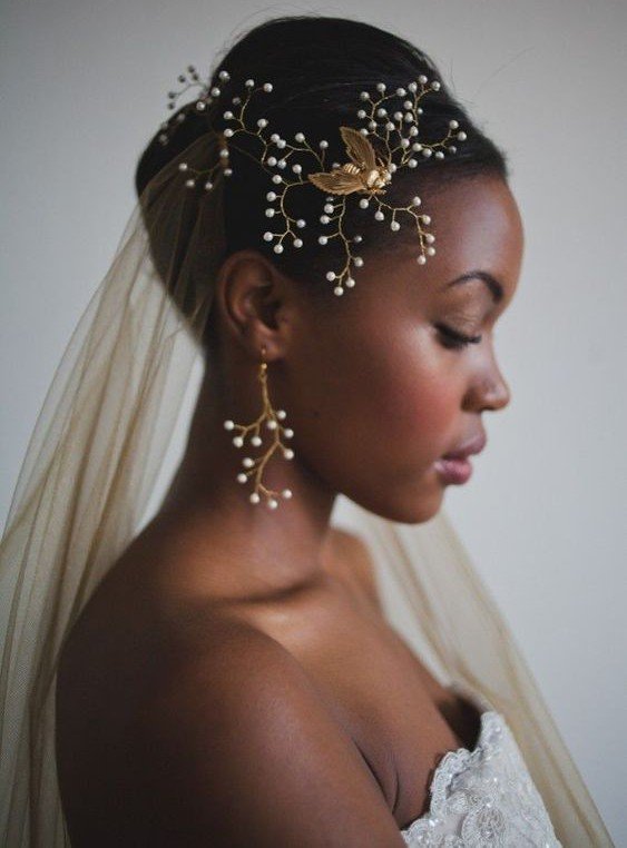 Updo with accessories