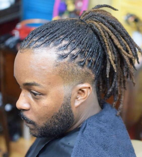 Tiny Locs into Ponytail