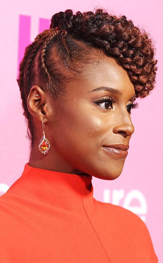 Side COrnrows with Updo