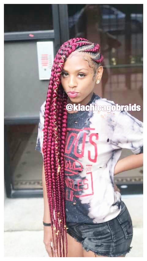 Long Braided Side COrnrows