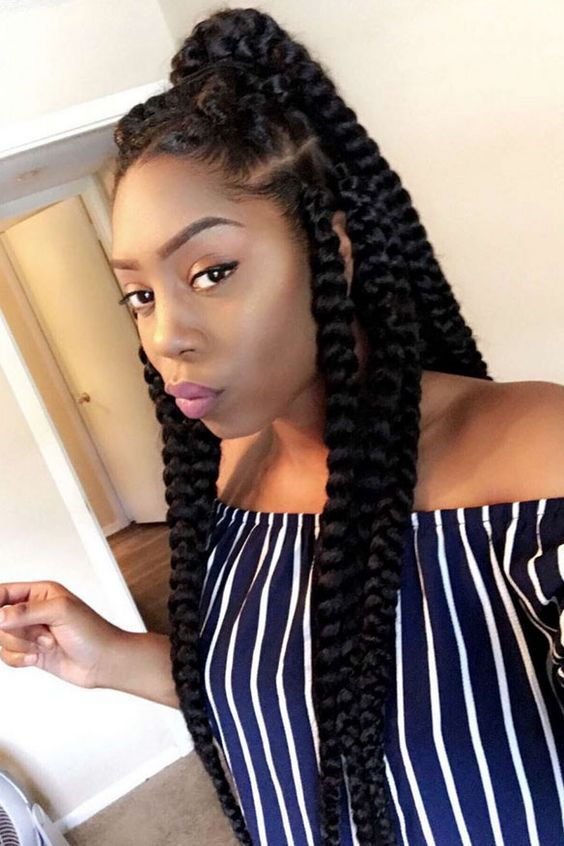 Jumbo Braids Ponytail