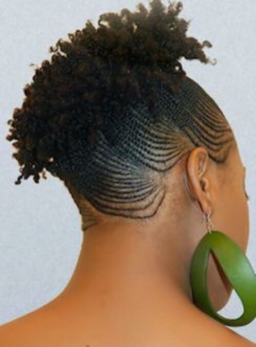 Updo Tiny braids with Curls Finish