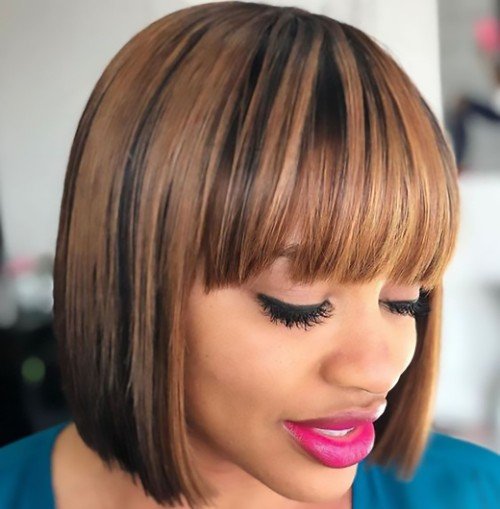 Blunt Bobs For Dark Women