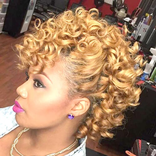 Afro Blonde Mixed Hairstyle