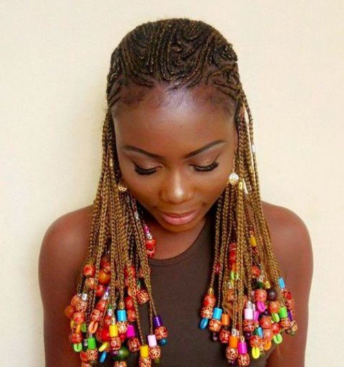 West African Traditional Braids and Colored Materials