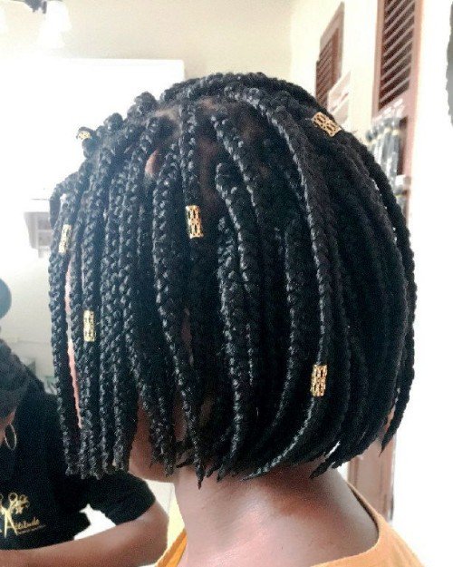 Original Bob length Braids And Simple Beads