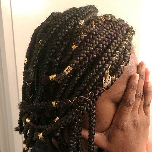 Short Braids With Mind-blowing Jewelry Attachment