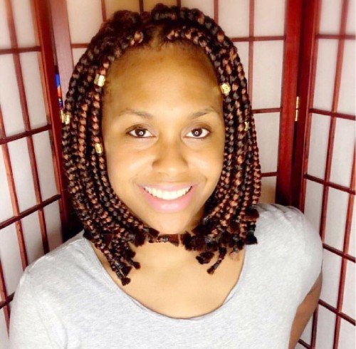 Colorful Bob Braids And Jewels