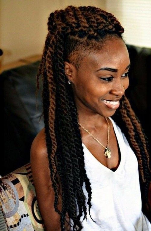 Mohawk Twists With Long Tail Hairstyle