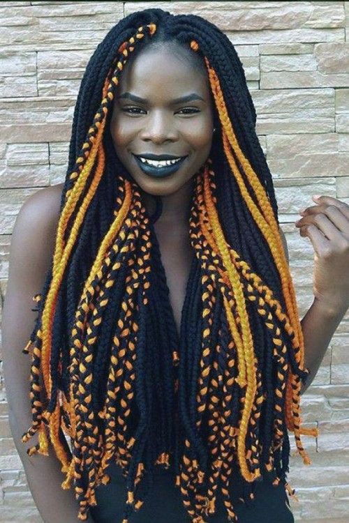 Seductive Looking Colorful Twisted Braids