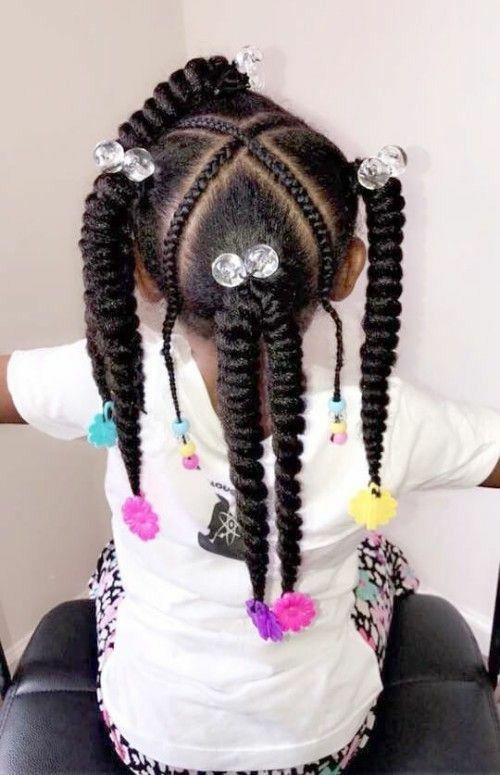 havana Twists hairstyles for Balack baby Girls