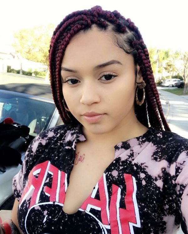 Reddish Box Braids