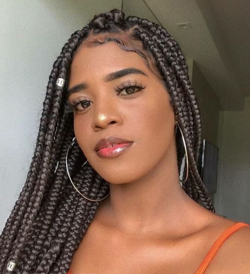 Box Braids with Beads