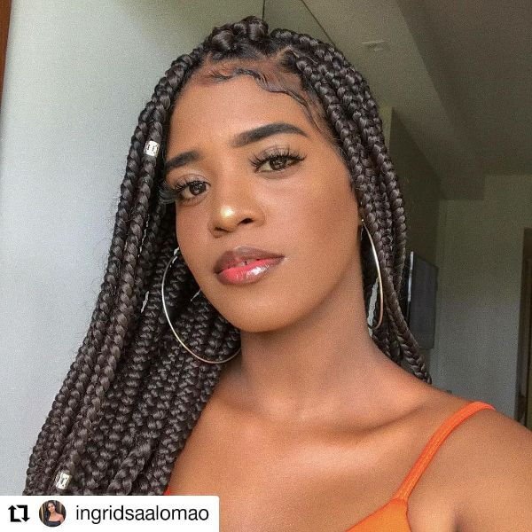 Box Braids with Beads