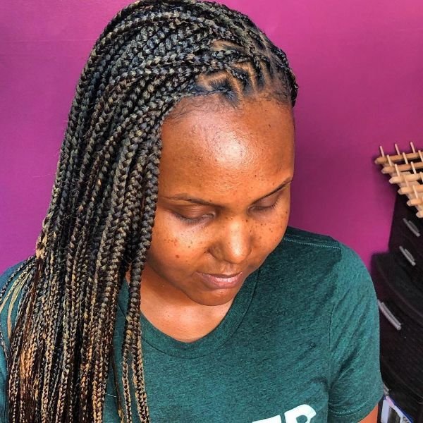 Medium Braids for Black Women