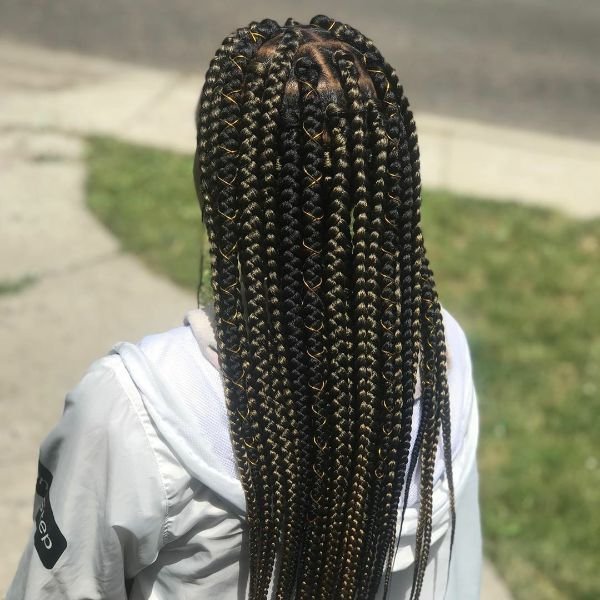 Thick Braids of Medium Length