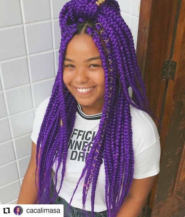 Purple braids