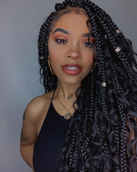 20 Glamours Bohemian Box Braids for This Summer - New Natural Hairstyles