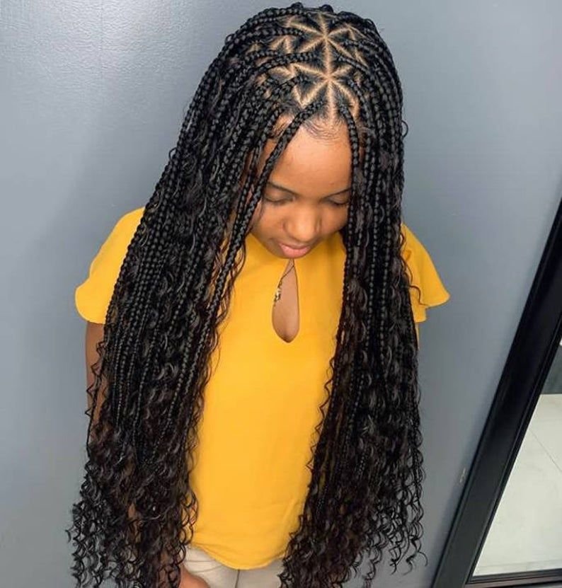 30 Amazing Triangle Box Braids We Cannot Get Over