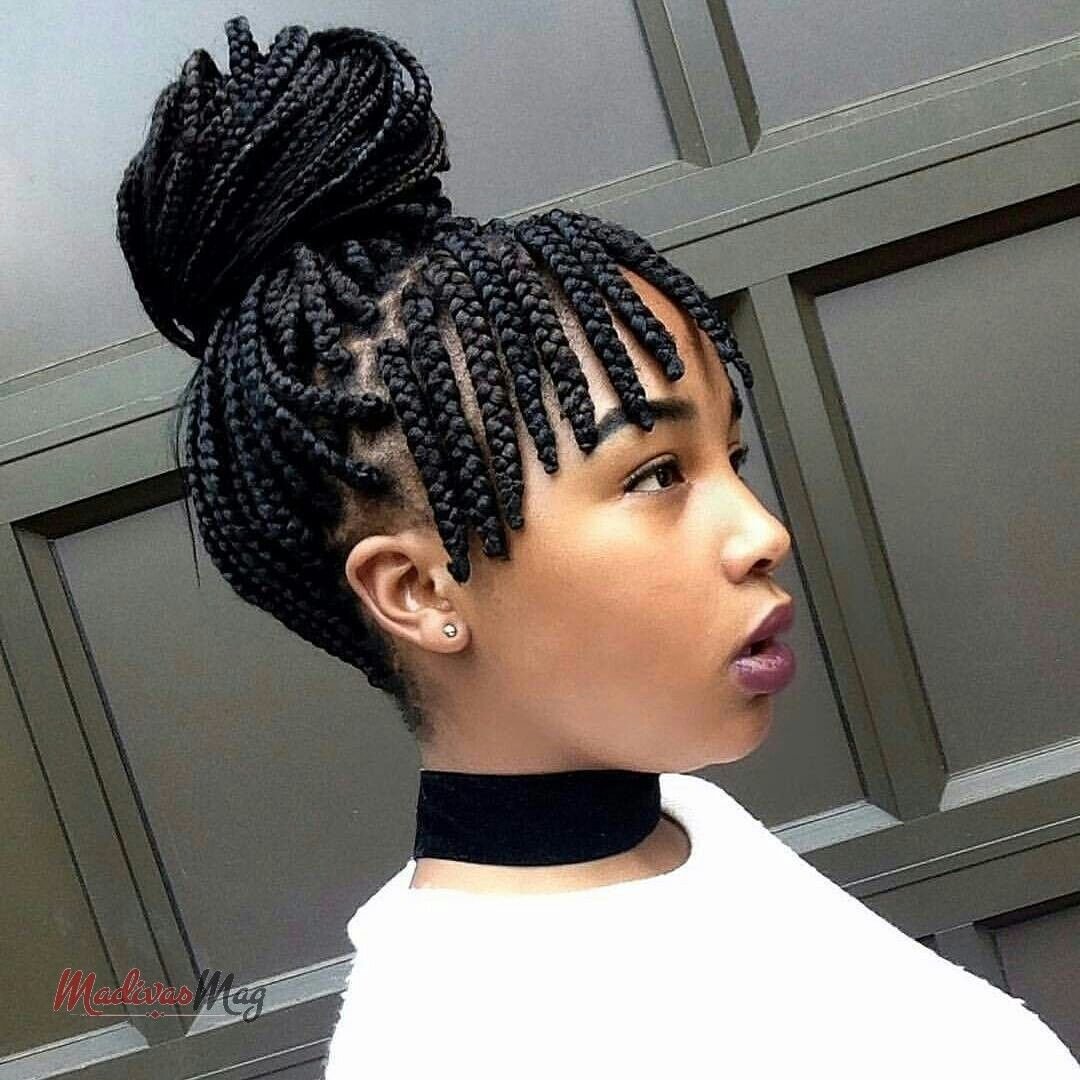 20 Box Braids With Bangs To Make You Feel Special New Natural Hairstyles 20 Box Braids With Bangs To Make You Feel Special New Natural Hairstyles