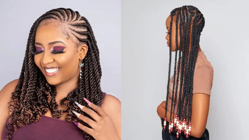 Side Part Tribal Braids