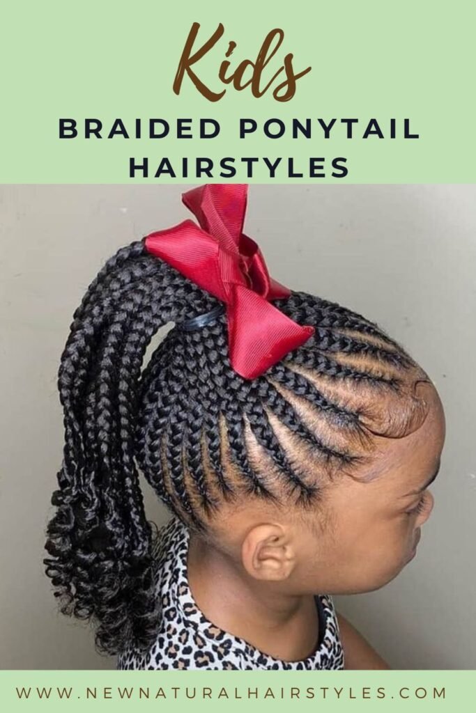 Braided Ponytail Hairstyles for Black Kids
