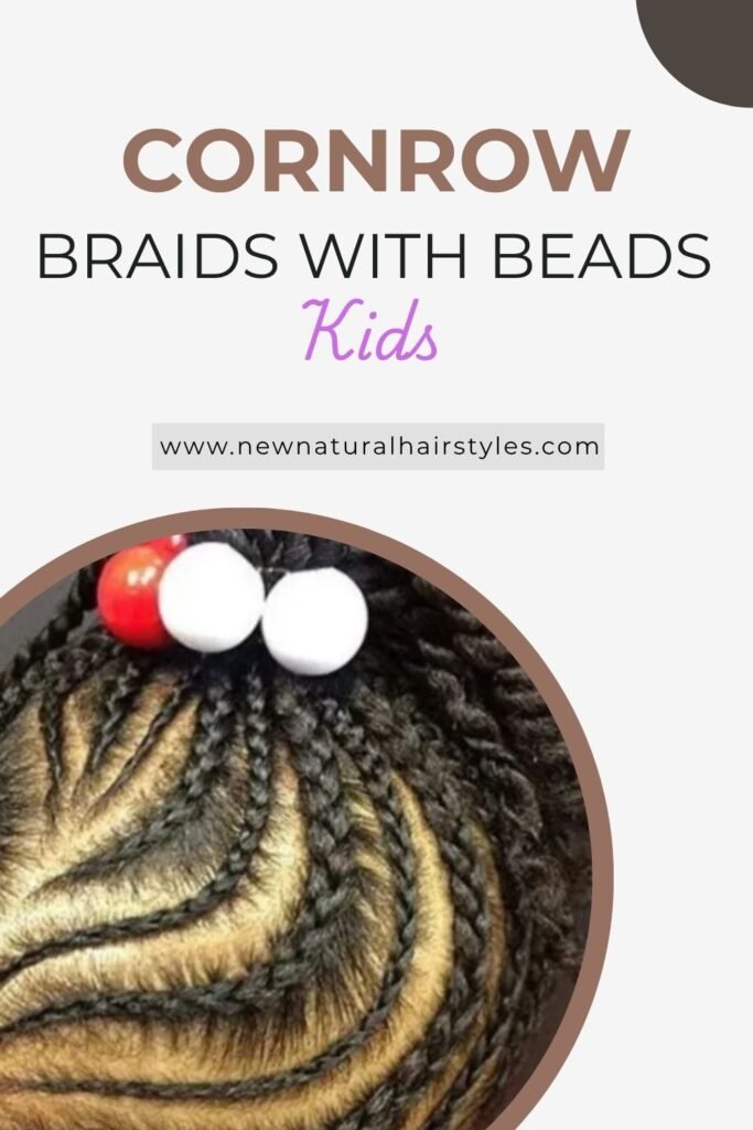 Kids Cornrow Braids with Beads
